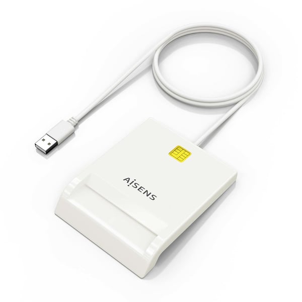 AISENS ASCR-SN07-W läsare smarta kort inomhus USB USB 2.0 Vit