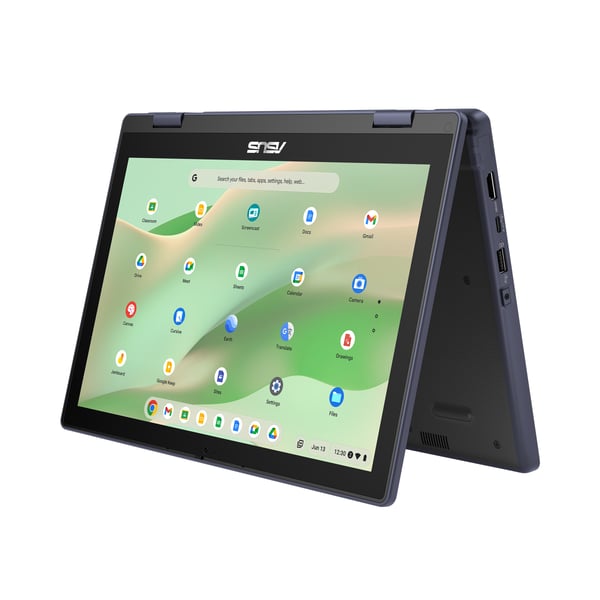 ASUS Chromebook CR12 Flip CR1204FTA-R90075 Intel® N N150 31 cm (12.2") Berøringsskærm WUXGA 8 GB LPDDR5-SDRAM 64 GB eMMC Wi-Fi 6 (802.11ax) ChromeOS Grå