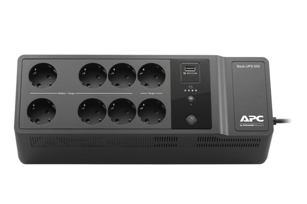 APC Back-UPS 650VA 230V 1 USB charging port - (Offline-) USV UPS-enhed Standby (offline) 0,65 kVA 400 W 8 AC stikkontakt(er)