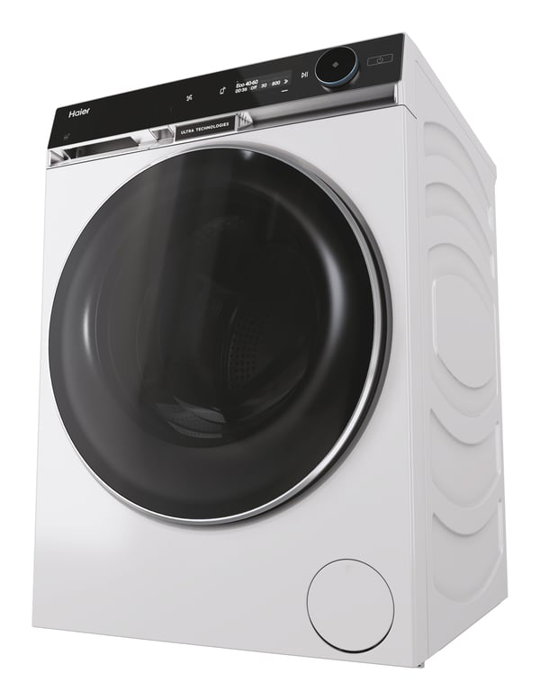 Haier HWD120-BD16397EUS kombinerad tvättmaskin och Tumlare Fristående Frontmatad Vit