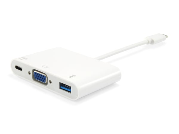 Equip 133462 dockningsstationer för bärbara datorer USB 3.2 Gen 1 (3.1 Gen 1) Type-C Vit