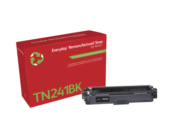 Everyday™ Mustavalko Remanufactured Toner by Xerox compatible with Brother TN241BK, Standard capacity