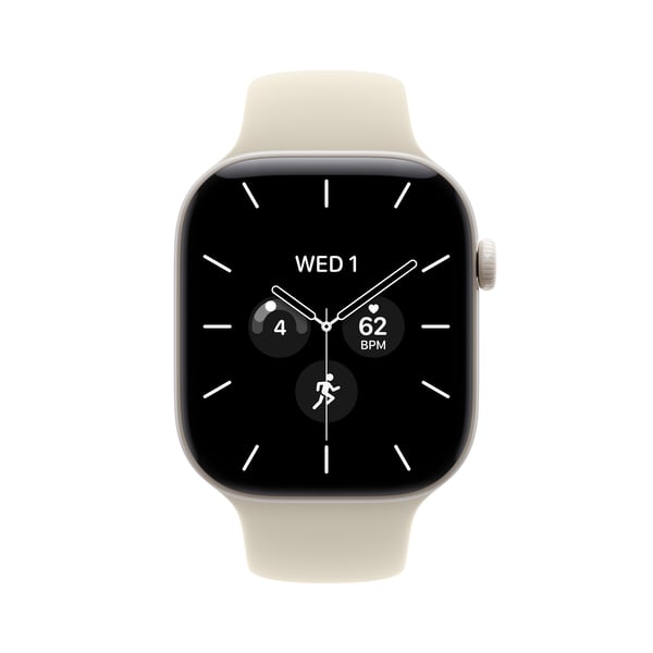 Apple Watch Series 12 OLED 46 mm Digital 416 x 496 pixlar Pekskärm 5G Vit Wi-Fi GPS