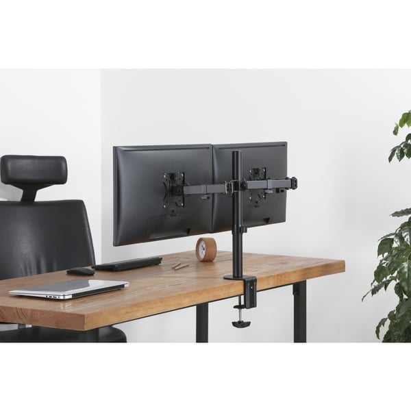Techly ICA-LCD 582-D skærmbeslag og -stativer 81,3 cm (32") Skrivebord Sort