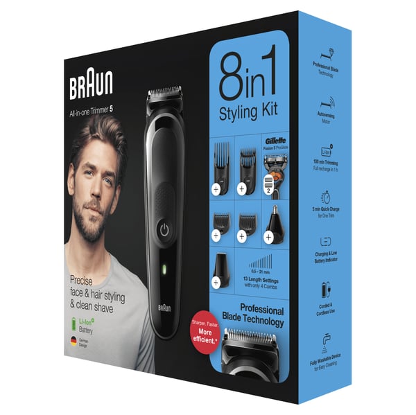 Braun 81705165 skägg/hår trimmer Svart, Grå 13 Litium-Ion (Li-Ion)