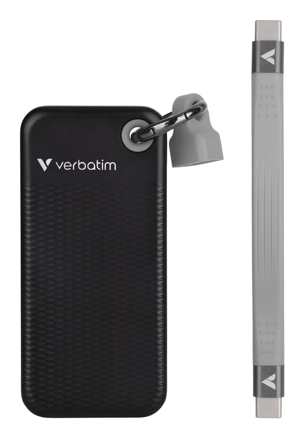 Verbatim 32432 ulkoinen SSD 128 GB USB Type-C 3.2 Gen 2 (3.1 Gen 2) Musta, Harmaa