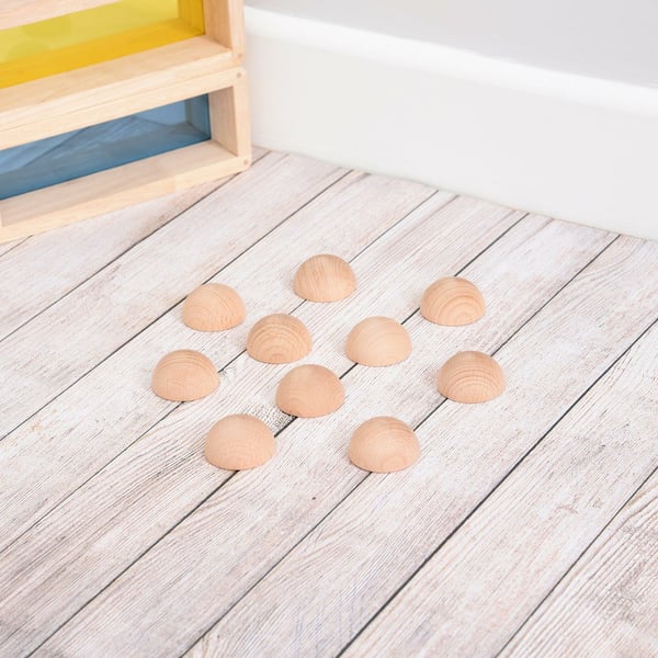 Tickit Natural Wooden Semispheres motorik legetøj