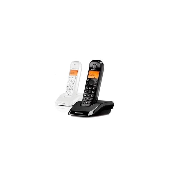 Motorola S12 Duo DECT-telefon Namn och uppringnings-ID Svart, Vit