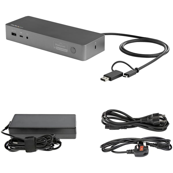 StarTech.com Universell dockningsstation för bärbara datorer med två 4K-bildskärmar - USB-C/USB 3.0 - 100W PD