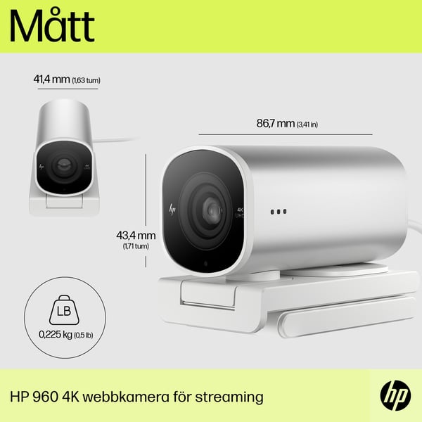 HP 960 4K-webbkamera för streaming
