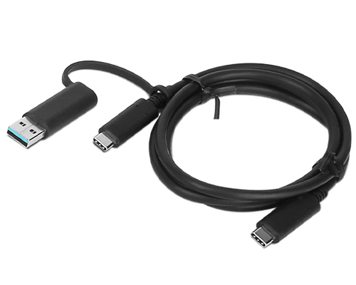 Lenovo 03X7470 USB-kabel 1 m USB A/USB C USB C 10 Gbit/sek. Sort