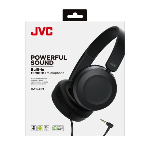 JVC HA-S31M-B Headset Kabel Huvudband Samtal/musik Svart
