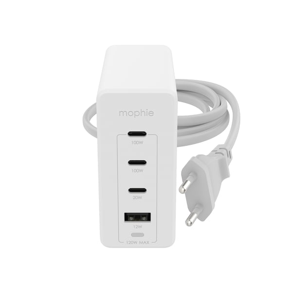 mophie 409909309 mobiililaitteen laturi Kannettava tietokone, Älypuhelin, Tabletti Valkoinen AC Pikalataus Sisätila