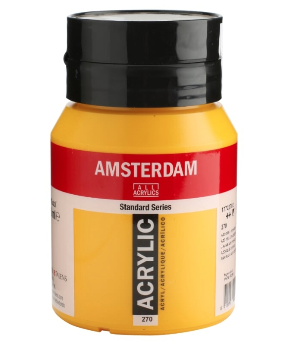 Amsterdam Standard akrylmaling 500 ml Gul Flaske