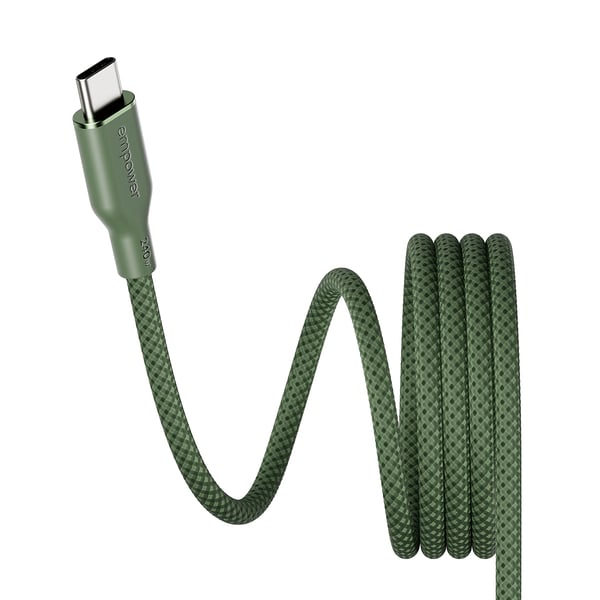 PanzerGlass empower™ by ® Magnetic 240W USB-C to USB-C Cable | USB 2.0 | 1.5M | Sage USB-kablar Grön