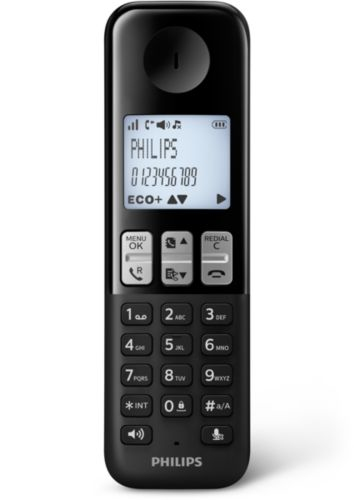 Philips D2551B DECT telefon Nummervisning Sort