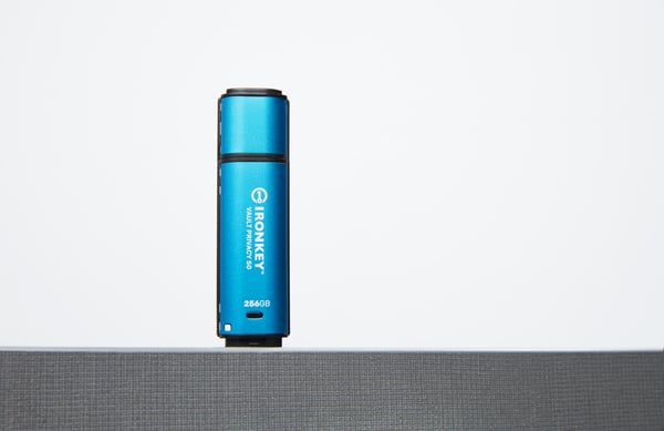 Kingston Technology IronKey Vault Privacy 50 USB-sticka 256 GB USB Type-A 3.2 Gen 1 (3.1 Gen 1) Svart, Blå