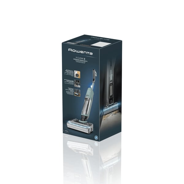 Rowenta X-Clean 3 GZ4012E0 stav støvsuger & elektrisk kost Elektrisk moppe Batteri Tør&våd Poseløs Sort, Lysegrøn