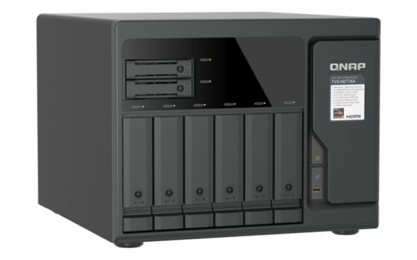 QNAP TVS-H877AX NAS Tower AMD Ryzen™ 5 16 GB DDR5 QNAP QTS Musta