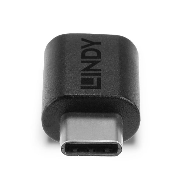 Lindy 41893 kabelomvandlare (hane/hona) USB 3.2 Type C Svart