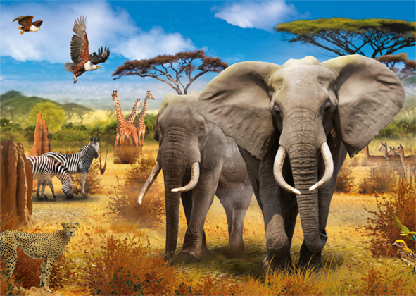 Premium Collection African Savannah 500 pcs Puslespil 500 stk Dyr
