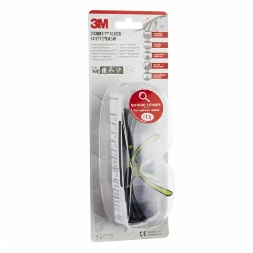 3M SF415C1 Skyddsglasögon Polykarbonat Svart, Gul
