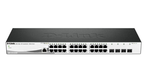 D-Link DGS-1210-28/ME Hallittu L2 Gigabit Ethernet (10/100/1000) 1U Musta