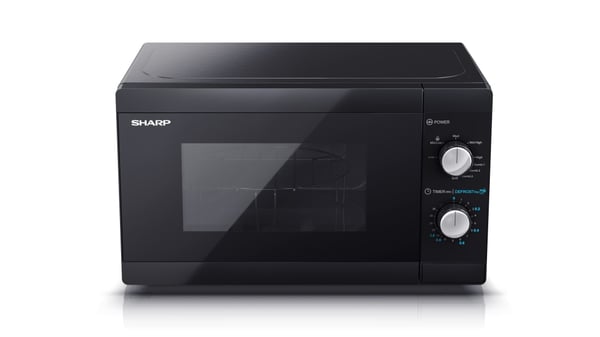 Sharp YC-MG01E-B mikrovågsugn Svart Kombinationsmikrovågsugn Bänkdiskmaskin 20 l 800 W