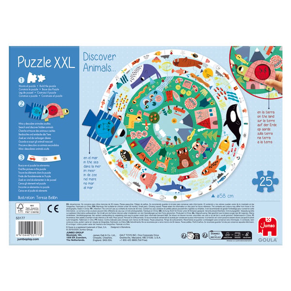 Goula - Puzzle XXL Discover Animals