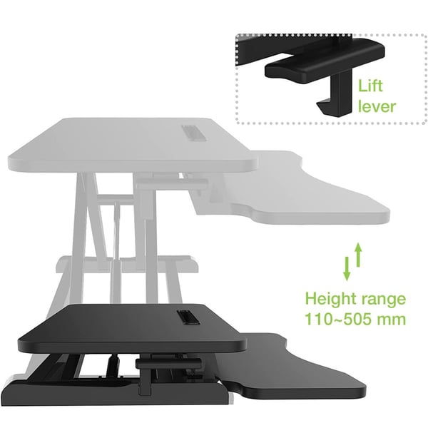 Techly ICA-LCD 303 tietokonepöytä Musta