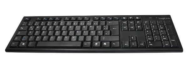 LogiLink ID0104 tastatur Mus inkluderet Kontor RF trådløst QWERTZ Sort