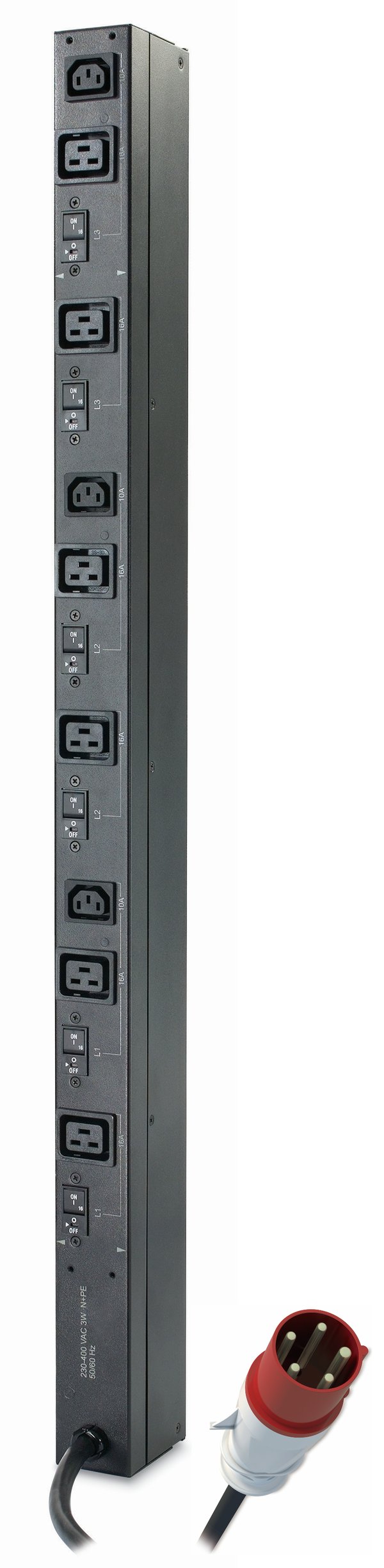 APC Rack PDU Basic Zero U strømforsyningsenhed (PDU) 9 AC stikkontakt(er) 0U Sort