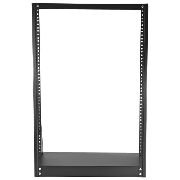 StarTech.com 2POSTRACK16 stativ 16U Fritstående reol Sort