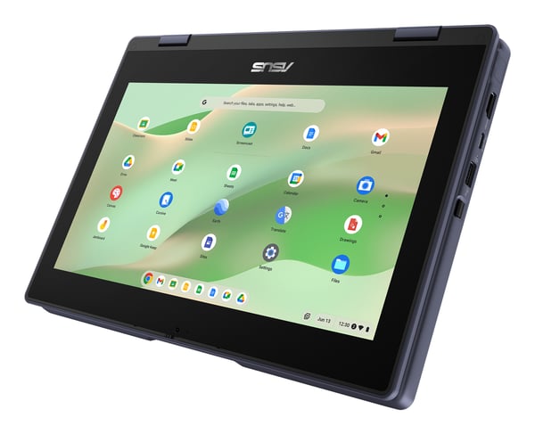 ASUS Chromebook CR11 Flip CR1104FTA-NS0379 Intel® N N150 29,5 cm (11.6") Berøringsskærm HD 4 GB LPDDR5-SDRAM 64 GB eMMC Wi-Fi 6 (802.11ax) ChromeOS Grå QWERTY Spansk