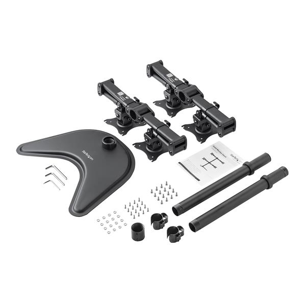 StarTech.com ARMBARQUAD monitorin kiinnike ja jalusta 68,6 cm (27") Vastaanotto Musta