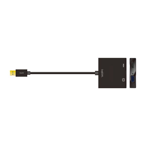 LogiLink UA0234 USB grafisk adapter 1920 x 1080 pixel Sort