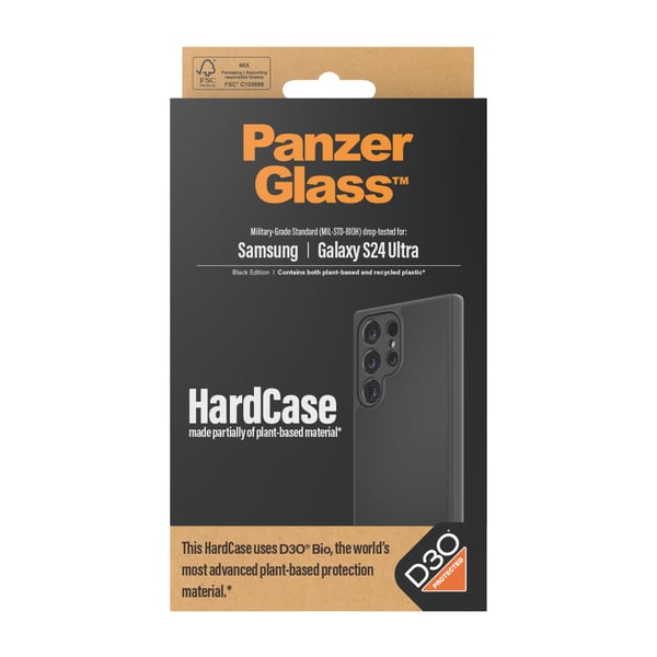 PanzerGlass ® HardCase Sort m. D3O® Samsung Galaxy S24 Ultra
