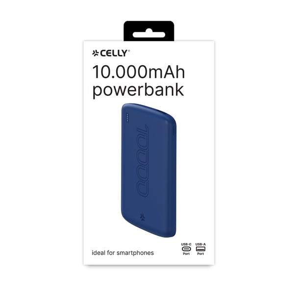 Celly PBE10000EVOBL akku- ja paristolaturi Litium 10000 mAh Sininen