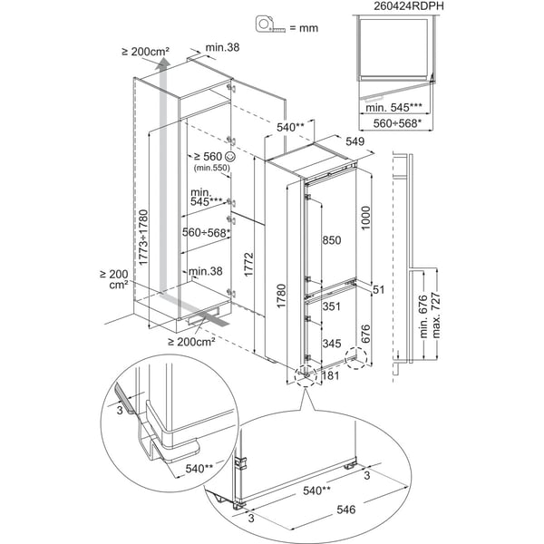 Electrolux ENA7CD18S Indbygget 249 L Hvid