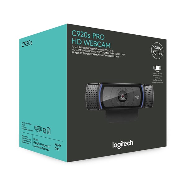 Logitech C920 Pro HD verkkokamera 1920 x 1080 pikseliä USB Musta