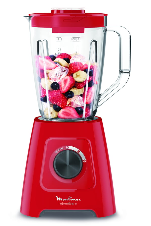 Moulinex LM420510 mixer 2 l Bänkmixer 550 W Röd, Transparent