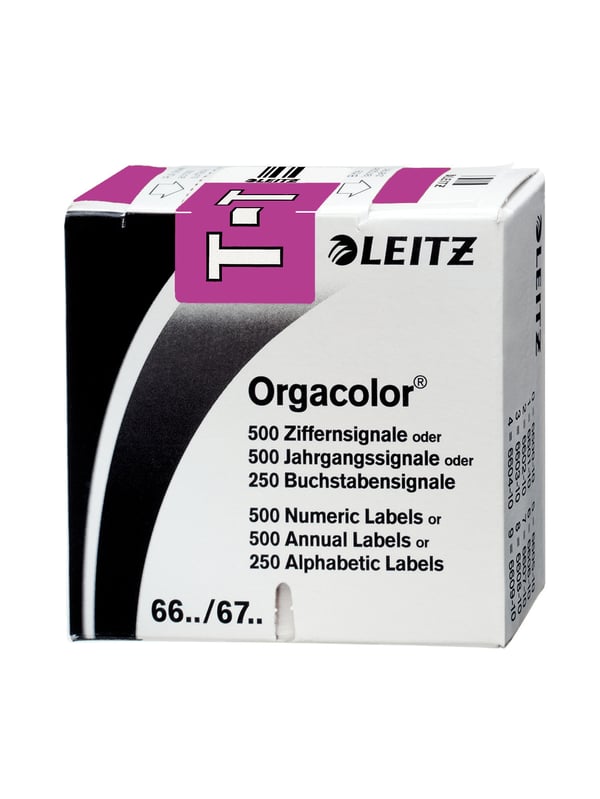 Leitz Orgacolor liimaetiketti Pyöristetty suorakulmio Violetti