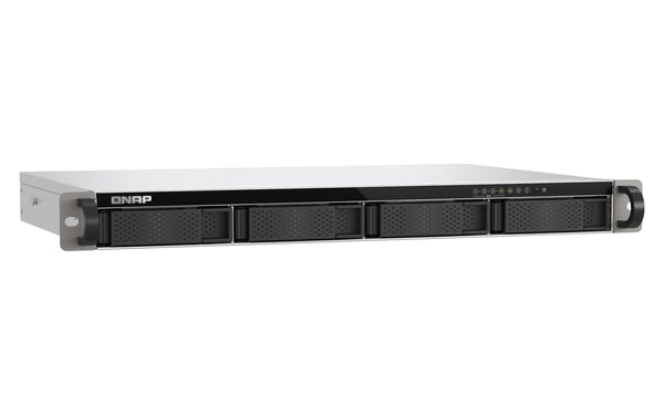 QNAP TS-432XeU NAS Stativ (1U) 4 GB DDR4 0 TB QNAP QTS Sort, Grå