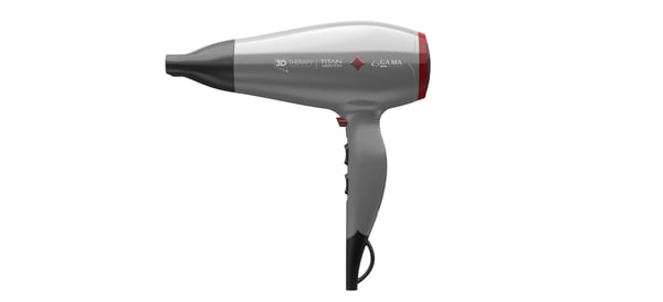 GA.MA Titan Keratin Diamond 3D hiustenkuivain 2300 W Harmaa