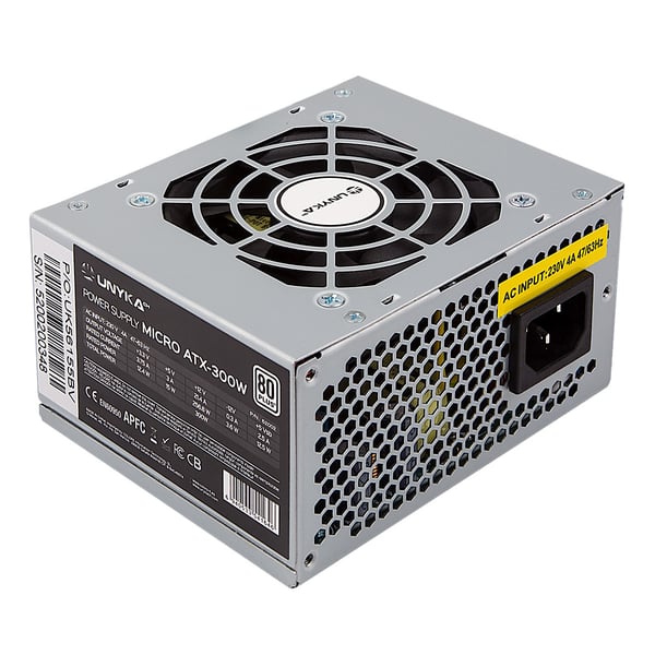 UNYKAch SFX 300W virtalähdeyksikkö 20+4 pin ATX Hopea