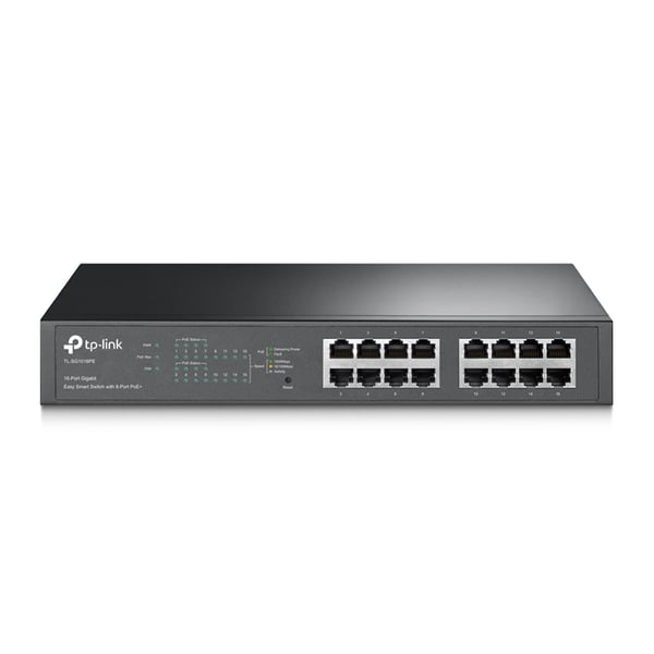 TP-LINK TL-SG1016PE - Kytkin - Älykäs - 8 x 10/100/1000 (PoE+)