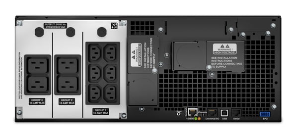APC Smart-UPS On-Line UPS-virtalähde Taajuuden kaksoismuunnos (verkossa) 6 kVA 6000 W 10 AC-pistorasia(a)