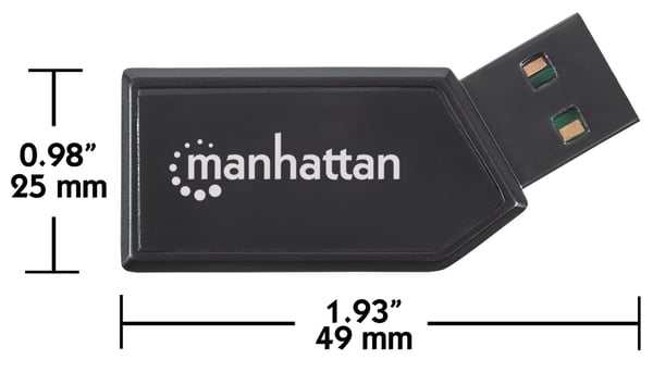 Manhattan 101677 kortinlukija USB 2.0 Musta
