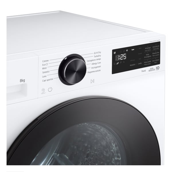 LG RHX7010TLB tørretumbler Fritstående Front-læsning 10 kg Hvid