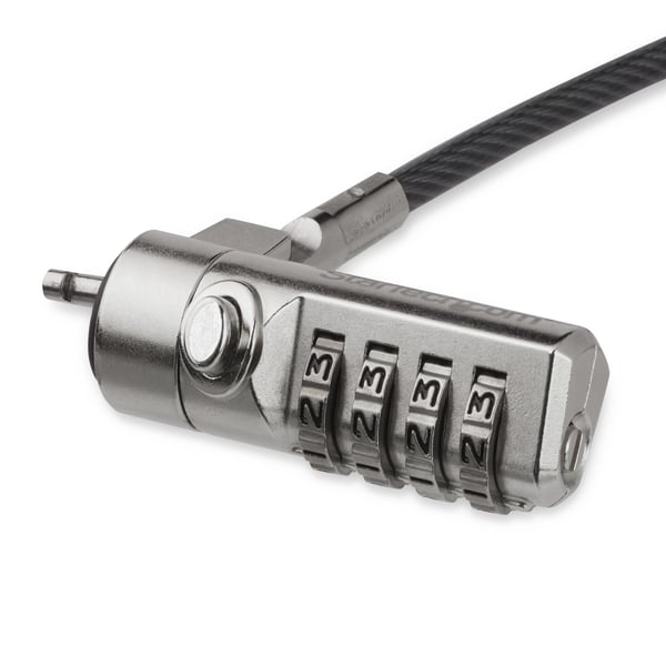 StarTech.com LTLOCK4D kabellås Sort, Sølv 2 m